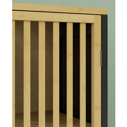Dulap sub lavoar Homcom 834-671V00BK 60x30x70 cm (Natural/Black) Thumb
