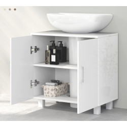 Tumba sub lavoar Homcom 834-742V00WT (White Gloss) Thumb