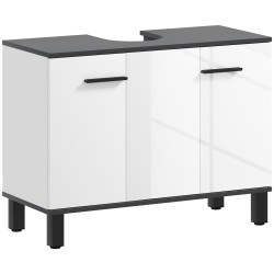 Tumba sub lavoar Homcom 834-761V01WT (White Gloss/Dark Grey) Thumb