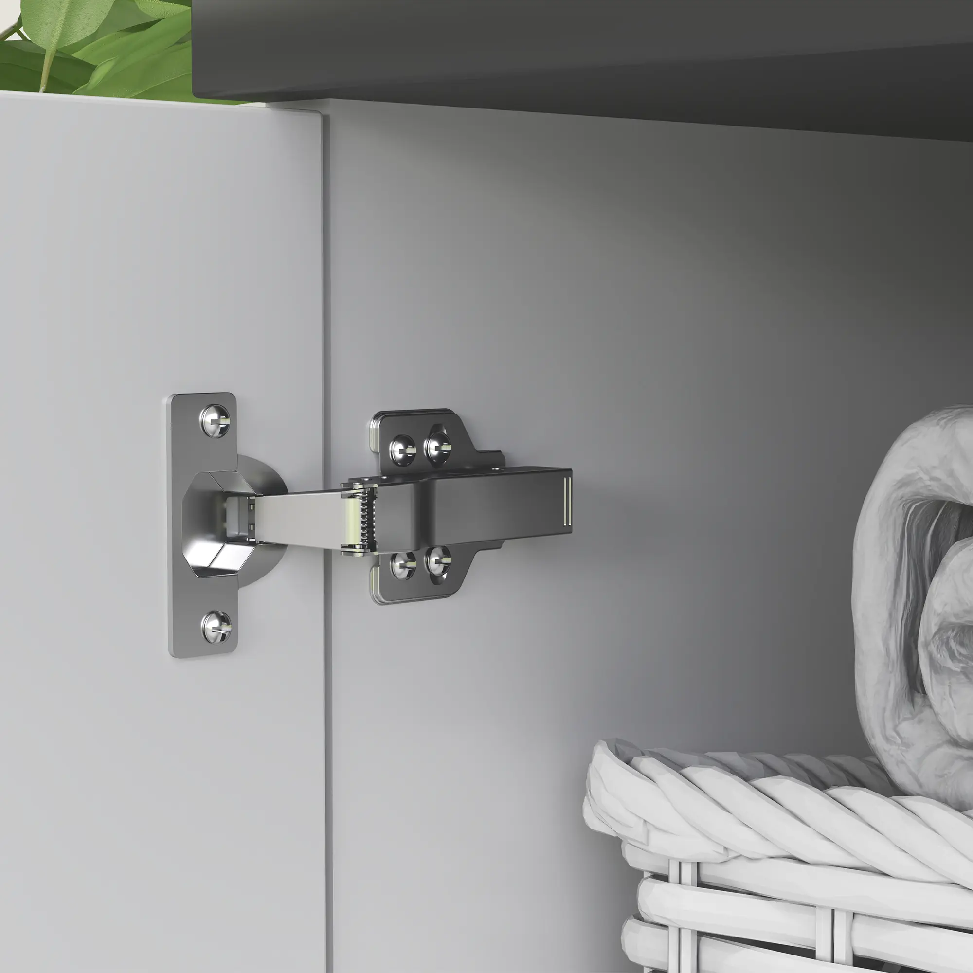 Tumba sub lavoar Homcom 834-761V01WT (White Gloss/Dark Grey) - 5