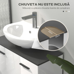 Tumba sub lavoar Homcom 834-761V01WT (White Gloss/Dark Grey) Thumb