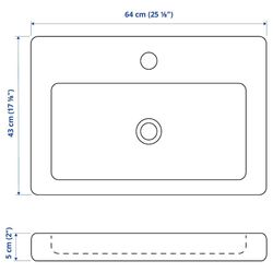 Набор стеллажа с раковиной Ikea Enhet/Tvallen 2 полки/смеситель 64x43x87 (Антрацит) Thumb