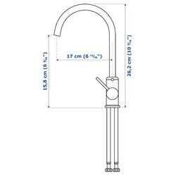 Набор стеллажа с раковиной Ikea Enhet/Tvallen 2 полки/смеситель 64x43x87 (Антрацит) Thumb