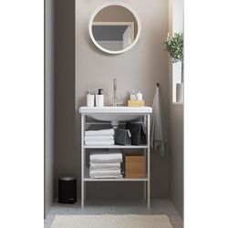 Набор стеллажа с раковиной Ikea Enhet/Tvallen 2 полки/смеситель 64x43x87 (Белый)