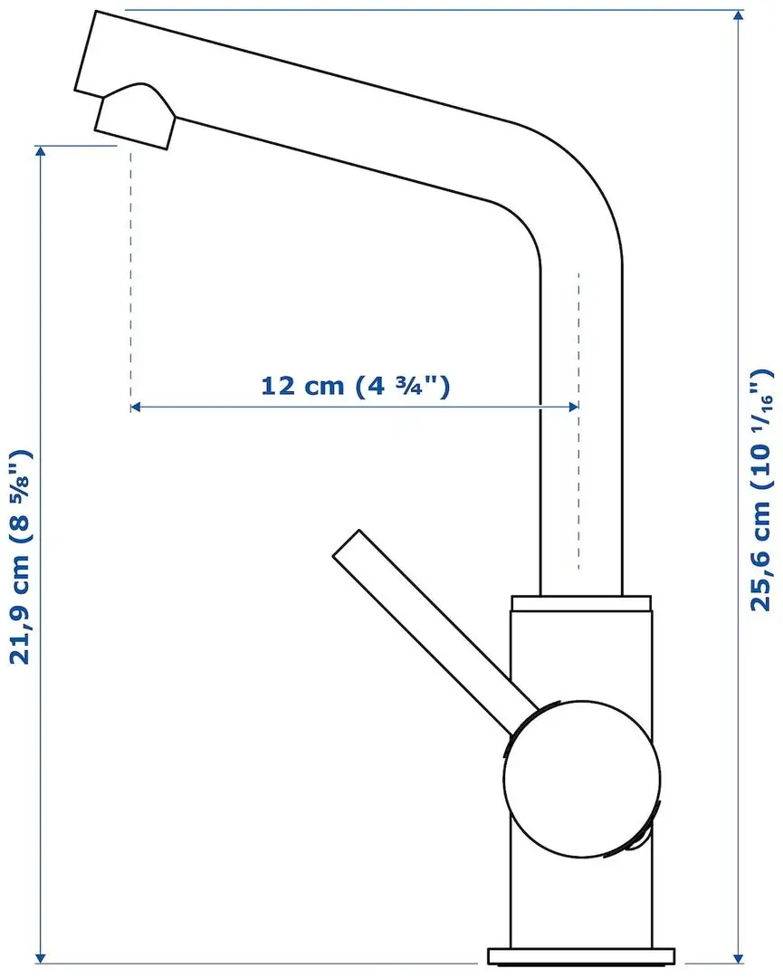 Набор тумбы с раковиной Ikea Angsjon/Backsjon 102x49x41 (Имитация Коричневого Дуба/Имитация Черного Мрамора) - 9
