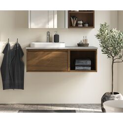 Set tumba cu lavoar Ikea Angsjon/Backsjon 102x49x41 (Aspect Stejar Maro/Aspect Piatra Gri)