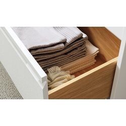 Набор тумбы с раковиной Ikea Angsjon/Backsjon 102x49x71 (Глянцевый Белый/Дуб/Белый Мрамор) Thumb