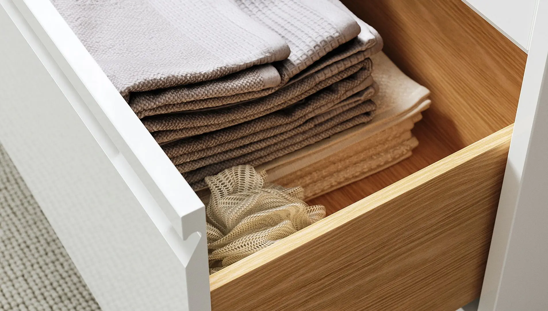 Set tumba cu lavoar Ikea Angsjon/Backsjon 102x49x71 (Alb Lucios/Aspect Piatra) - 3