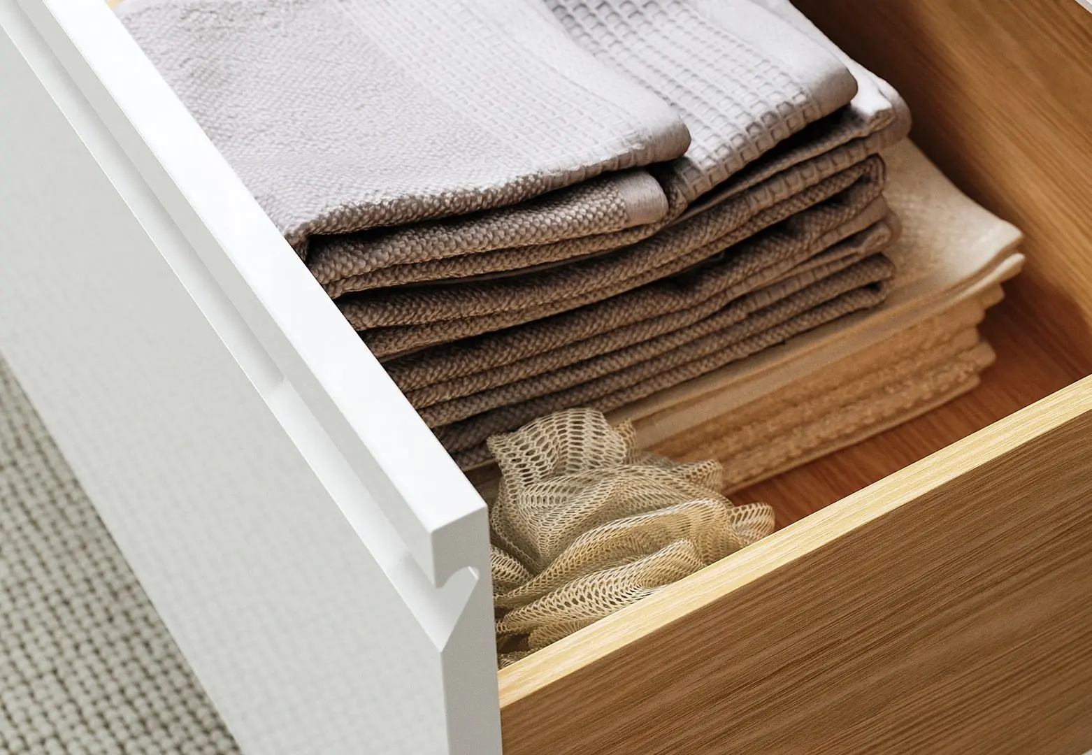 Набор тумбы с раковиной Ikea Angsjon/Backsjon 102x49x71 (Глянцевый Белый/Имитация Ореха) - 6