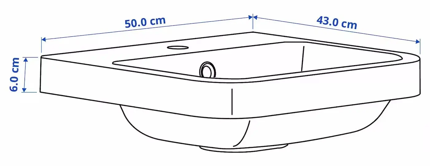 Набор тумбы с раковиной Ikea Angsjon/Backsjon 102x49x71 (Глянцевый Белый/Имитация Ореха) - 9
