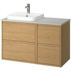 Set tumba cu lavoar Ikea Angsjon/Backsjon 102x49x71 (Aspect Stejar/Aspect Piatra Gri) Thumb