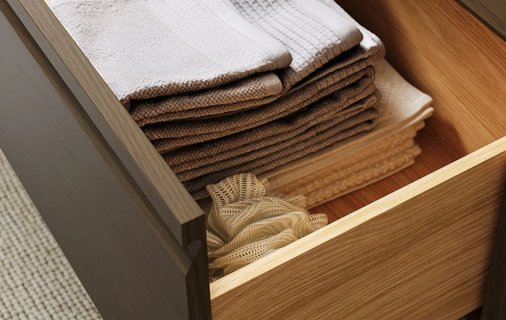 Набор тумбы с раковиной Ikea Angsjon/Backsjon 102x49x71 (Имитация Коричневого Дуба/Имитация Белого Мрамора) - 3