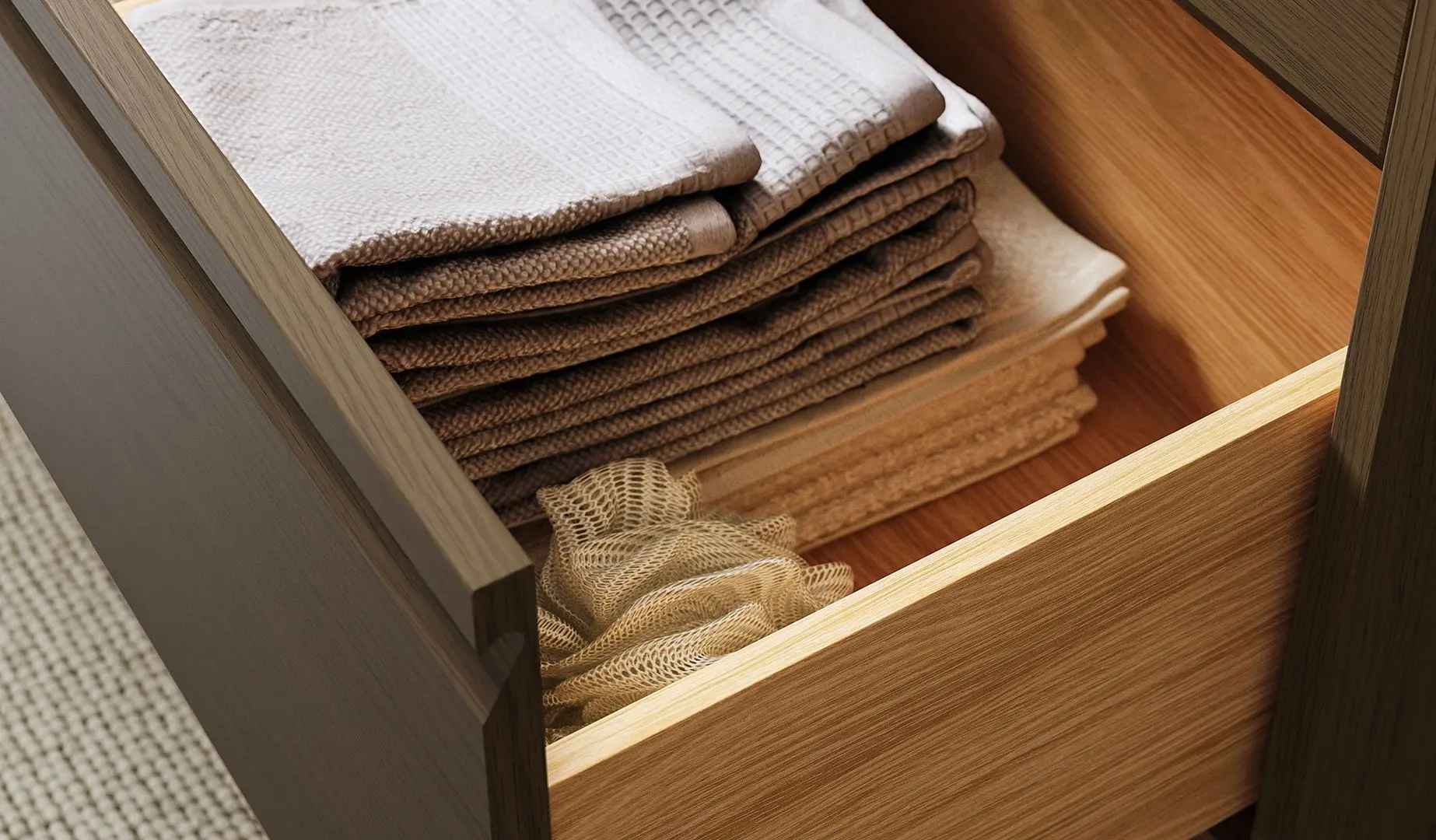 Набор тумбы с раковиной Ikea Angsjon/Backsjon 102x49x71 (Имитация Коричневого Дуба/Имитация Черного Мрамора) - 3