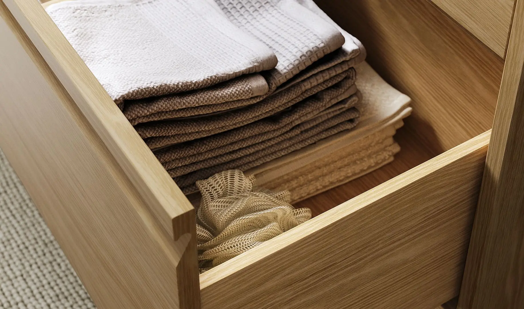 Набор тумбы с раковиной Ikea Angsjon/Backsjon 122x49x71 (Имитация Дуба/Имитация Белого Мрамора) - 3