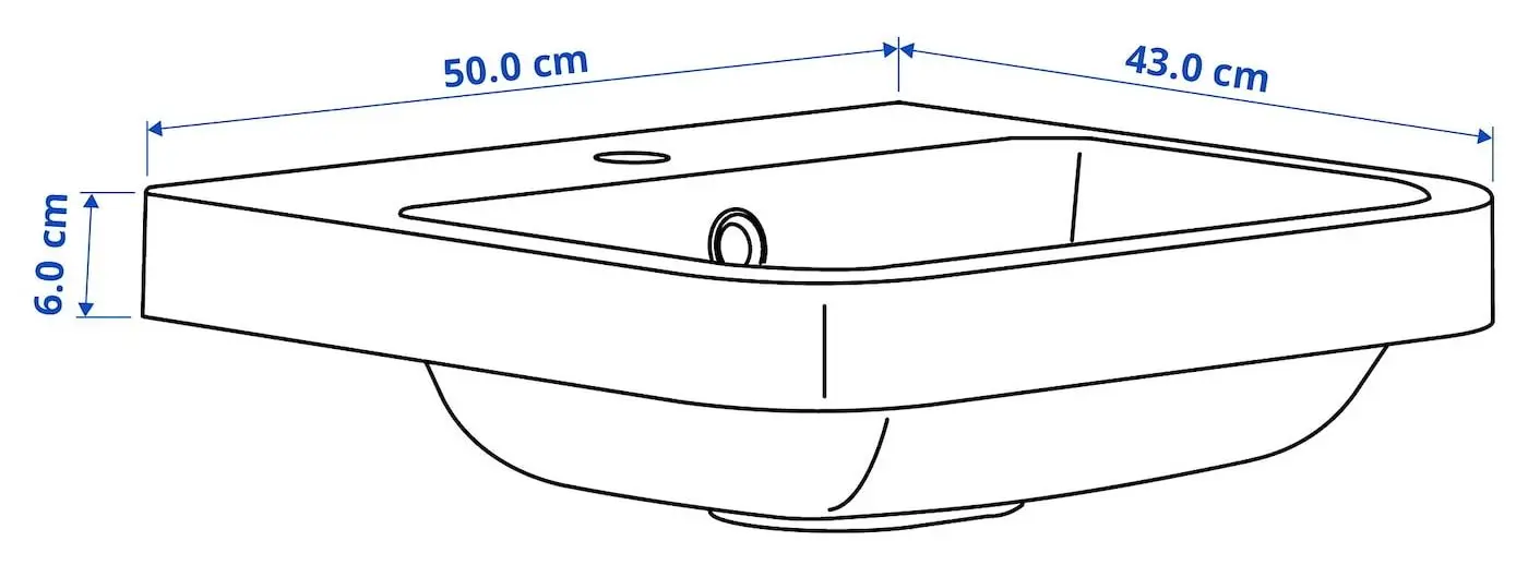 Набор тумбы с раковиной Ikea Angsjon/Backsjon 122x49x71 (Имитация Дуба/Имитация Белого Мрамора) - 8
