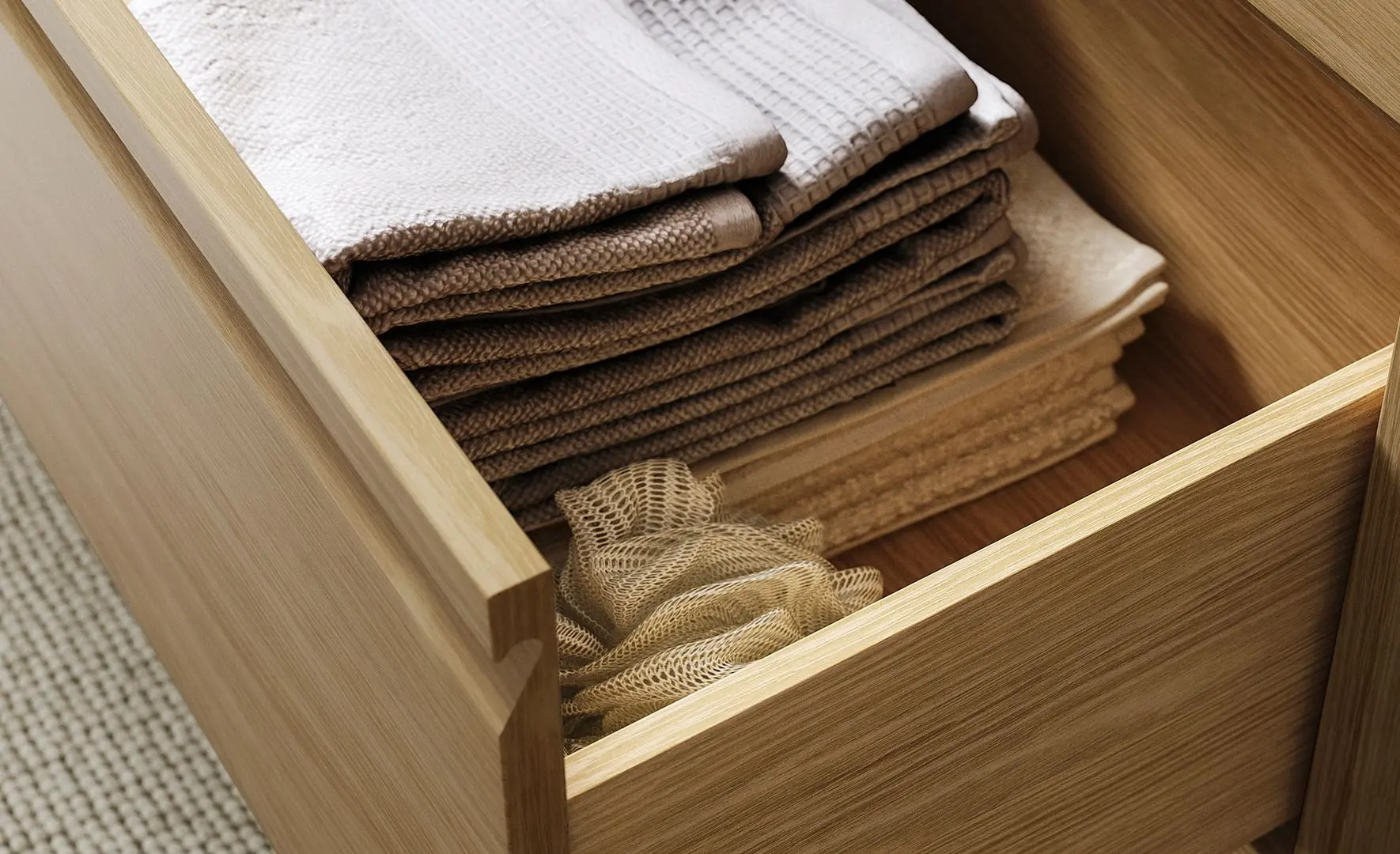 Set tumba cu lavoar Ikea Angsjon/Backsjon 122x49x71 (Aspect Stejar/Aspect Piatra Gri) - 4