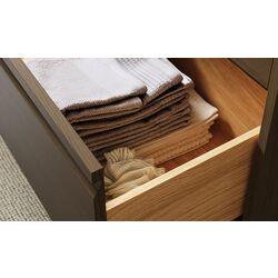 Набор тумбы с раковиной Ikea Angsjon/Backsjon 122x49x71 (Имитация Коричневого Дуба/Имитация Белого Мрамора) Thumb