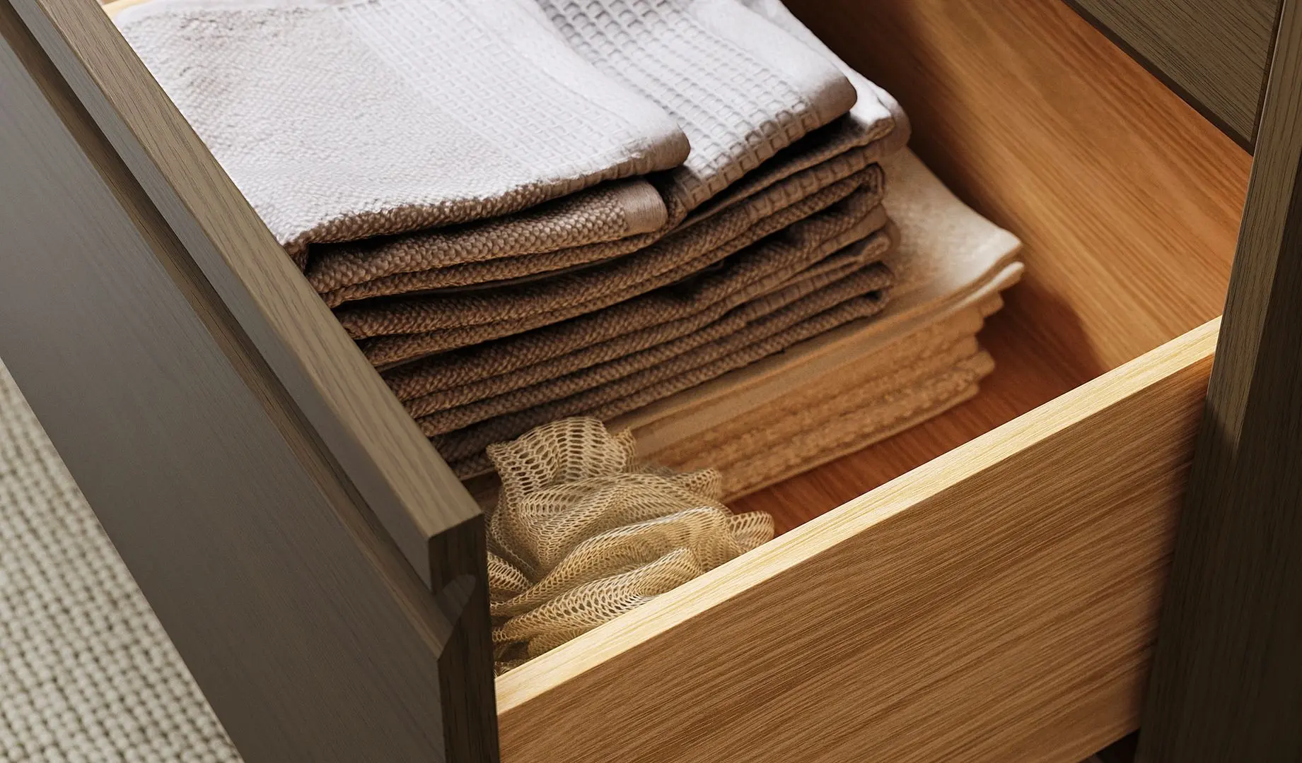 Набор тумбы с раковиной Ikea Angsjon/Backsjon 122x49x71 (Имитация Коричневого Дуба/Имитация Белого Мрамора) - 3