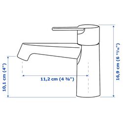 Набор тумбы с раковиной Ikea Angsjon/Backsjon 122x49x71 (Имитация Коричневого Дуба/Имитация Белого Мрамора) Thumb