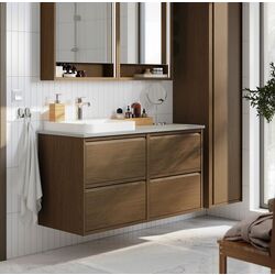 Set tumba cu lavoar Ikea Angsjon/Backsjon 122x49x71 (Aspect Stejar Maro/Aspect Piatra)