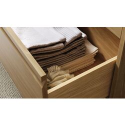 Набор тумбы с раковиной Ikea Angsjon/Backsjon 4 ящика 102x49x71 (Имитация Дуба/Имитация Белого Мрамора) Thumb