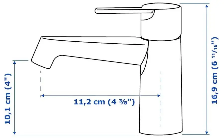 Набор тумбы с раковиной Ikea Angsjon/Backsjon/Brogrund с ящиками 122x49x71 (Под Дуб/Имитация Белого Мрамора) - 13