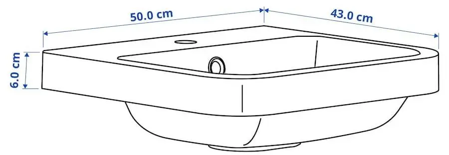 Набор тумбы с раковиной Ikea Angsjon/Backsjon/Brogrund с ящиками 122x49x71 (Под Дуб/Имитация Белого Мрамора) - 14
