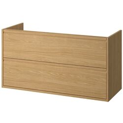 Набор тумбы с раковиной Ikea Angsjon/Backsjon/Brogrund с ящиками 122x49x71 (Под Дуб/Имитация Белого Мрамора) Thumb