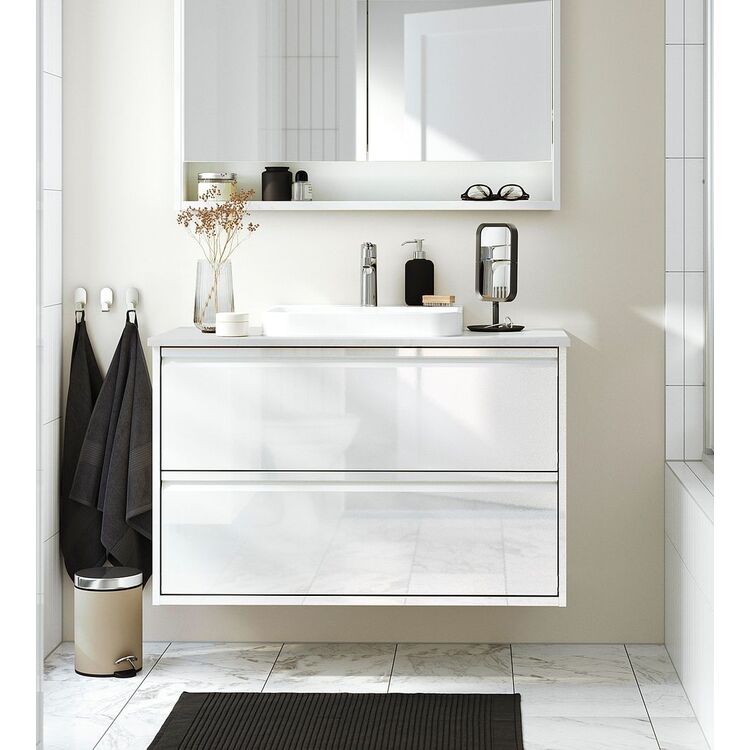 Set Tumba Cu Lavoar Ikea Angsjon Backsjon Cu Sertare 102x49x71 Alb set-tumba-cu-lavoar-ikea-angsjon-backsjon-cu-sertare-102x49x71-alb