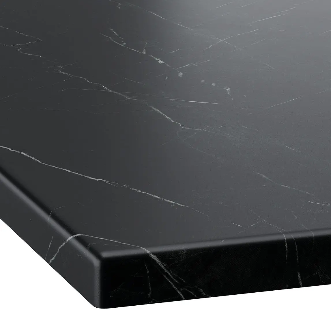 Набор тумбы с раковиной Ikea Angsjon/Backsjon с ящиками 102x49x71 (Глянцевый Белый/Имитация Черного Мрамора) - 4