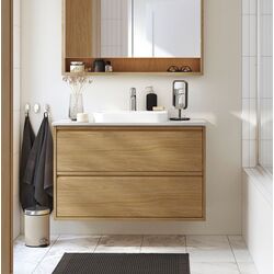 Набор тумбы с раковиной Ikea Angsjon/Backsjon с ящиками 102x49x71 (Имитация Дуба/Имитация Камня)