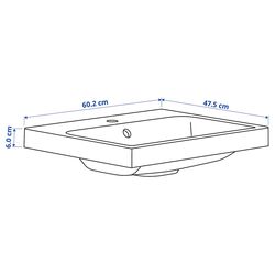 Набор тумбы с раковиной Ikea Angsjon/Backsjon с ящиками 60x48x69 (Имитация Дуба) Thumb