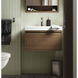 Набор тумбы с раковиной Ikea Angsjon/Backsjon с ящиком 60x48x39 (Имитация Коричневого Дуба)