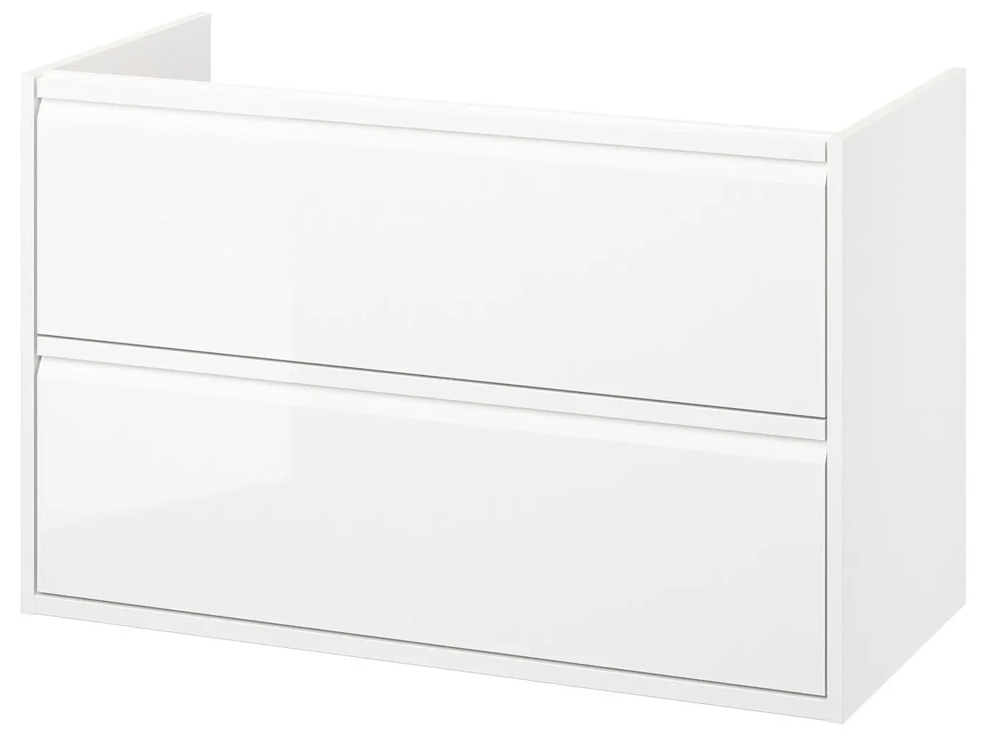 Набор тумбы с раковиной Ikea Angsjon/Orrsjon/Brogrund с ящиками 102x49x69 (Блестящий Белый) - 4