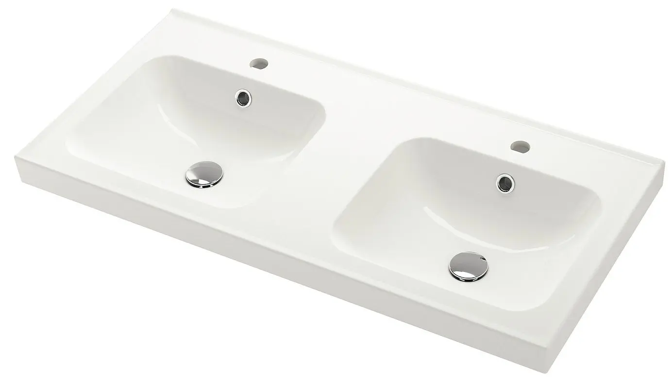 Набор тумбы с раковиной Ikea Angsjon/Orrsjon/Brogrund с ящиками 102x49x69 (Блестящий Белый) - 6