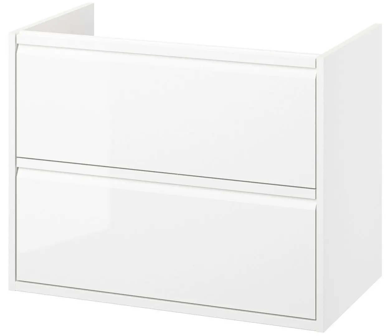 Set tumba cu lavoar Ikea Angsjon/Oxmyren/Brogrund cu sertare 82x49x77 (Alb Lucios/Aspect Marmura Neagra) - 5