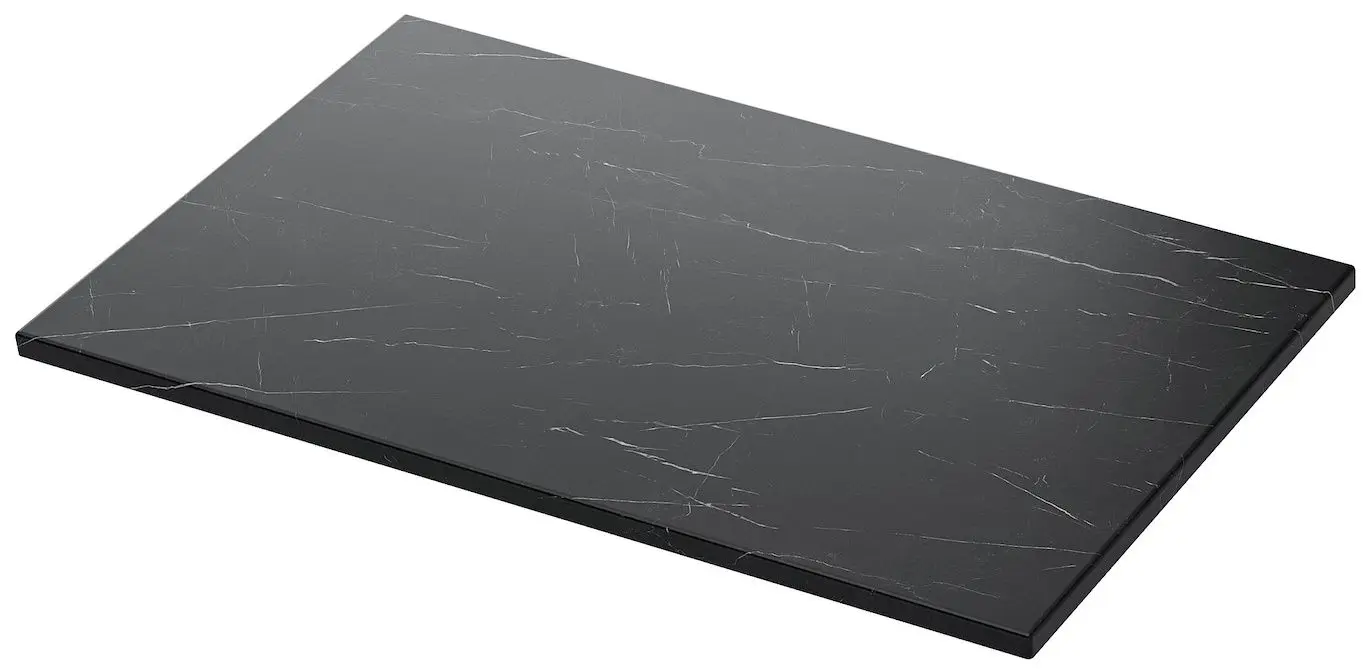 Set tumba cu lavoar Ikea Angsjon/Oxmyren/Brogrund cu sertare 82x49x77 (Alb Lucios/Aspect Marmura Neagra) - 7