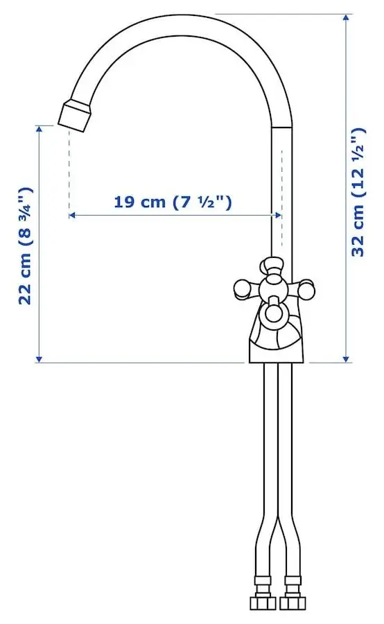 Комплект тумбы с мойкой Ikea Enhet 139x63x87 (Антрацит/Серый) - 4