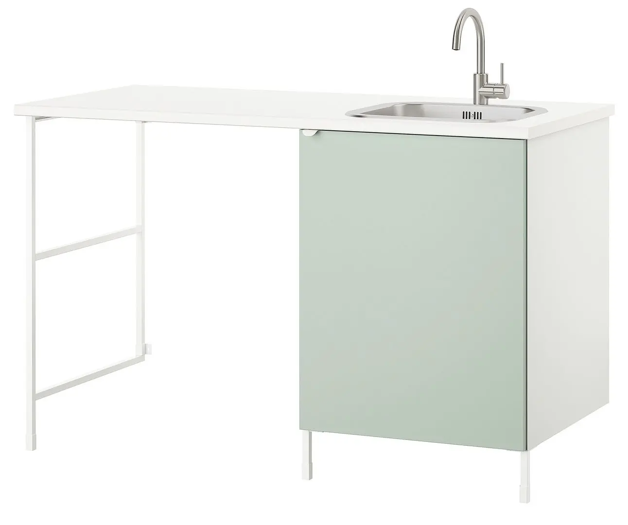 Set dulap cu chiuveta Ikea Enhet 139x63x87 (Alb/Gri-Verde Deschis) - 5