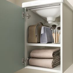 Набор тумбы с раковиной Ikea Enhet/Tvallen 1 дверца/смеситель 44x43x65 (Белый/Светло-серо-зеленый) Thumb