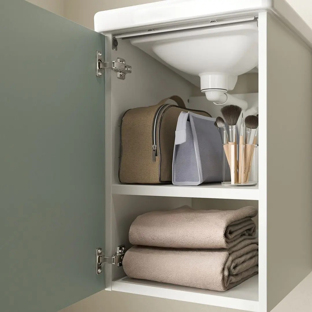 Набор тумбы с раковиной Ikea Enhet/Tvallen 1 дверца/смеситель 44x43x65 (Белый/Светло-серо-зеленый) - 3