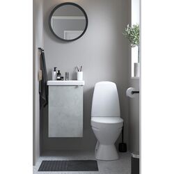 Набор тумбы с раковиной Ikea Enhet/Tvallen 1 дверца/смеситель 44x43x65 (Под Бетон/Серый)