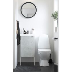 Набор тумбы с раковиной Ikea Enhet/Tvallen 1 дверца/смеситель 44x43x87 (Под Бетон/Белый)