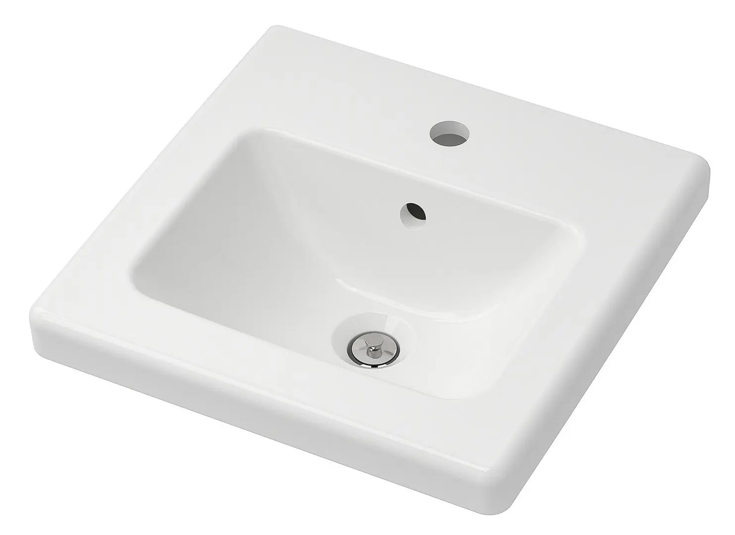 Набор тумбы с раковиной Ikea Enhet/Tvallen 1 дверца/смеситель 44x43x87 (Под Бетон/Серый) - 4