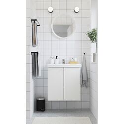 Набор тумбы с раковиной Ikea Enhet/Tvallen 2 двери/смеситель 64x43x65 (Белый)