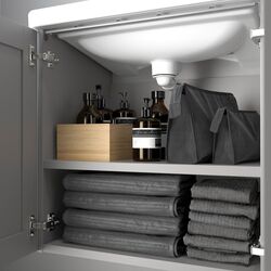 Набор тумбы с раковиной Ikea Enhet/Tvallen 2 двери/смеситель 64x43x65 (Серый) Thumb