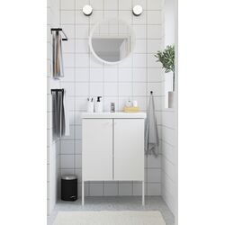 Набор тумбы с раковиной Ikea Enhet/Tvallen 2 двери/смеситель 64x43x87 (Белый)