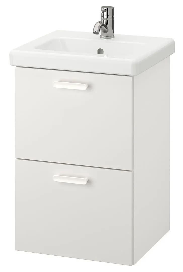 Набор тумбы с раковиной Ikea Enhet/Tvallen 2 ящика/смеситель 44x43x65 (Белый) - 2