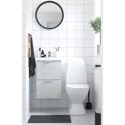 Набор тумбы с раковиной Ikea Enhet/Tvallen 2 ящика/смеситель 44x43x65 (Белый/Под Бетон)