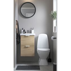 Набор тумбы с раковиной Ikea Enhet/Tvallen 2 ящика/смеситель 44x43x65 (Белый/Под Дуб)